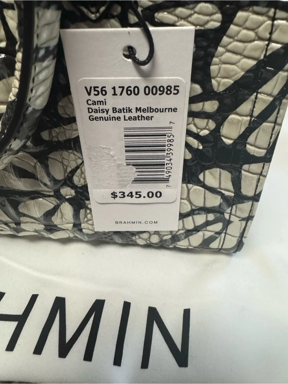 The Brahmin Cami Satchel NWT Full Inclusion.